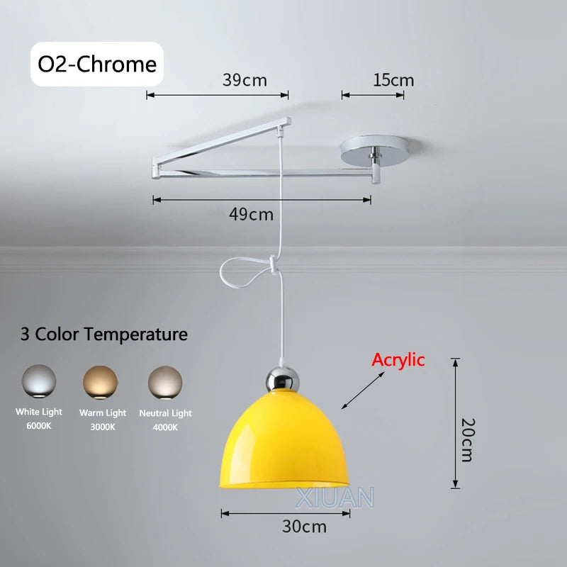 lustre led avec bras réglable pour bar et restaurant - vue 17 sur 25