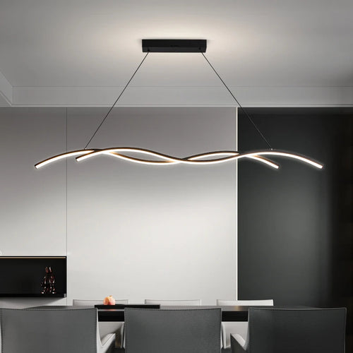 Modern minimalist dining room LED chandelier, living room, study room, bedroom, bar, interior decoration lighting chandelier - vue 2 sur 11