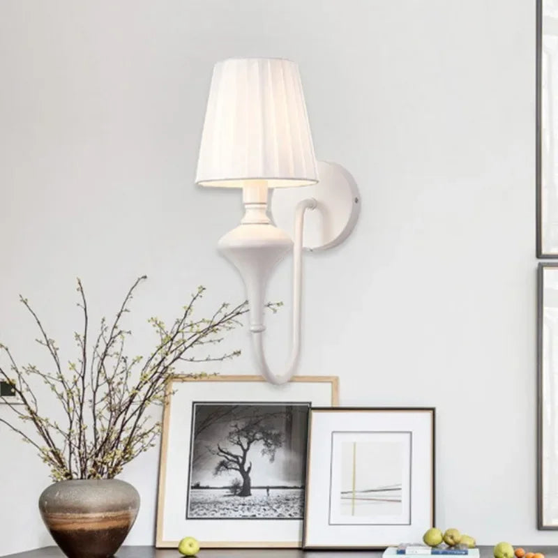 lampe de chevet nordique en fer forgé avec applique murale simple