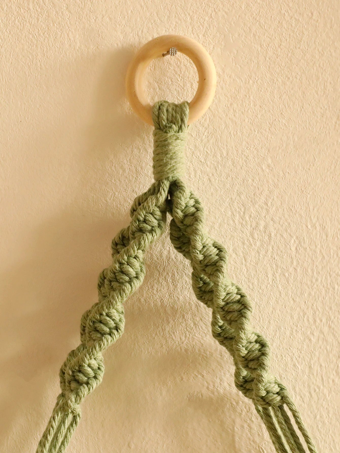 étagère flottante en macramé décoration murale bohème artisanale