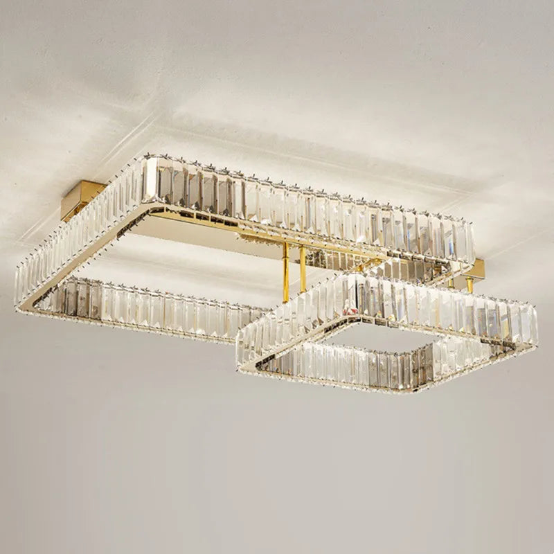 Plafonniers Led modernes à intensité variable pour salon Lustre cristal plafonnier chambre luxe plafonniers luminaires