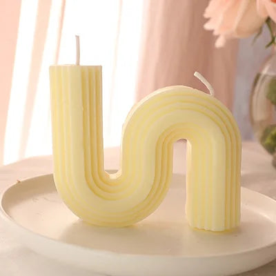 bougies parfumées géométriques en forme de u pour décoration intérieure - vue 7 sur 22