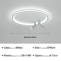 Plafonnier moderne LED avec spots