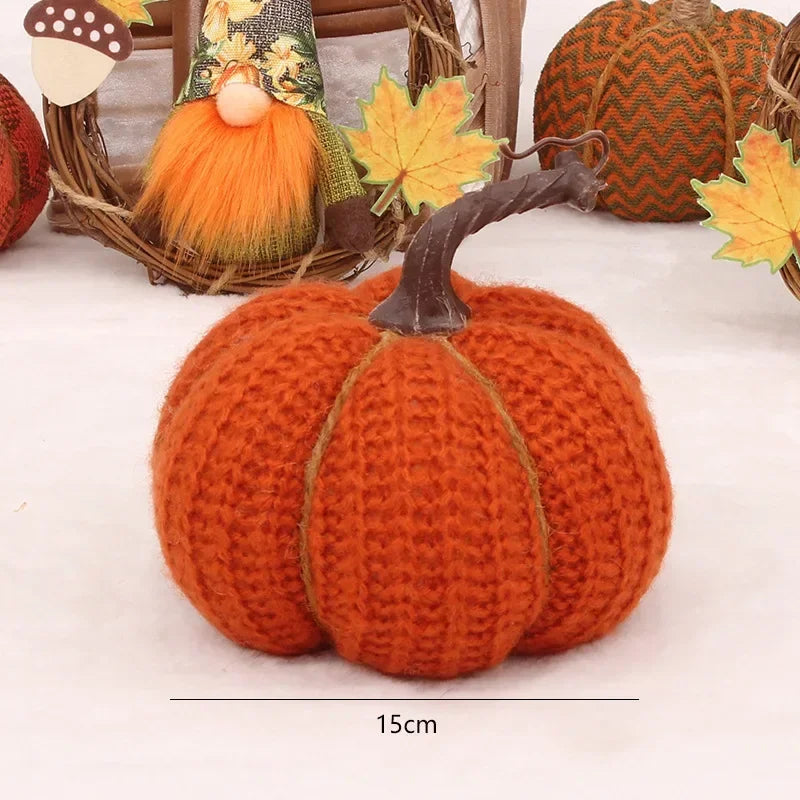 citrouilles décoratives en tissu pour halloween thanksgiving et fêtes - vue 9 sur 9