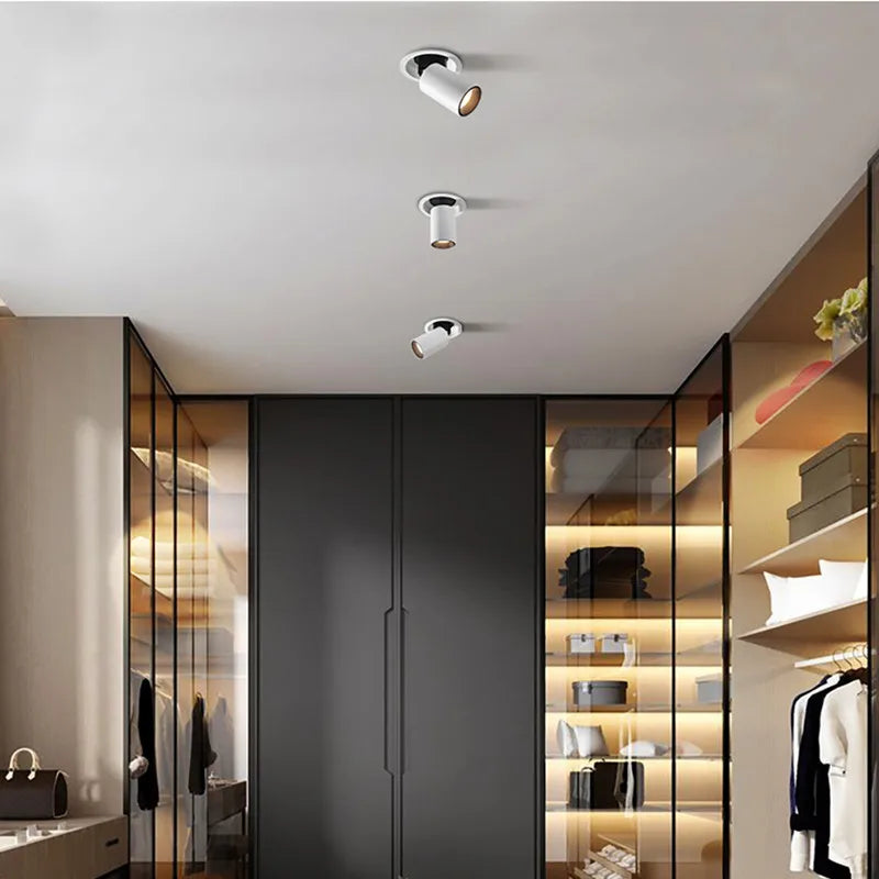 downlights led rotatifs à intensité variable epistar aluminium encastré cob spots - vue 7 sur 6
