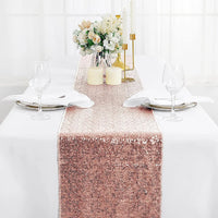 Chemin de table orange paillettes décoratif fête mariage