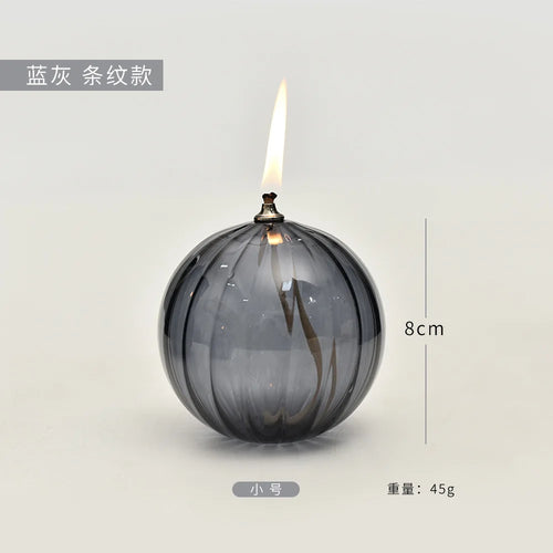 bougeoir circulaire en verre pour lampe à huile décoratif et élégant - vue 10 sur 9