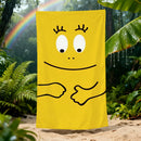 Serviette de plage barbapapa motif cartoon séchage rapide