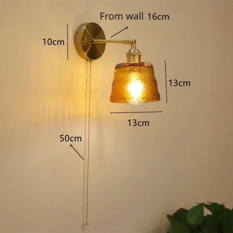 applique murale rotative en verre style nordique japonais avec miroir - vue 16 sur 18