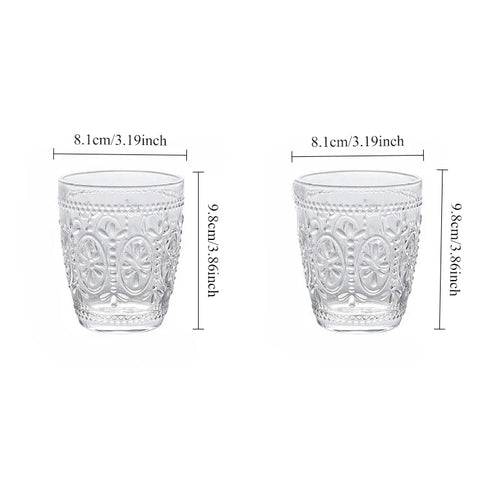 Verres whisky relief style vintage lot de 2
