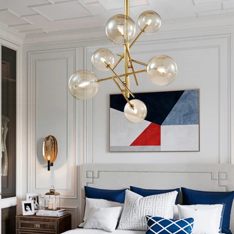 lustre nordique créatif pour salon bureau et étude - vue 3 sur 10