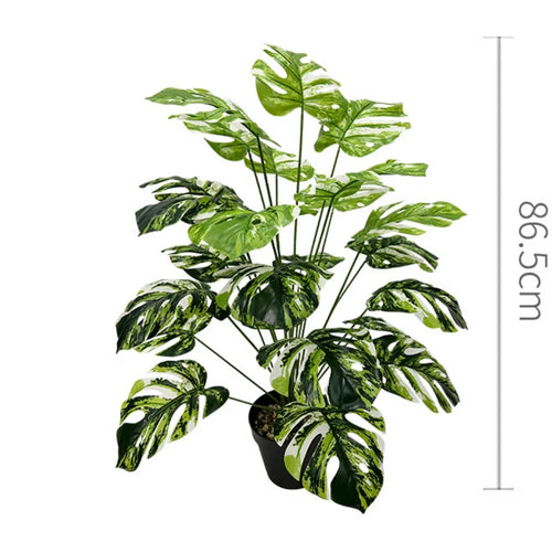 plantes artificielles grandes feuilles décoratives pour intérieur et bureau - vue 14 sur 24