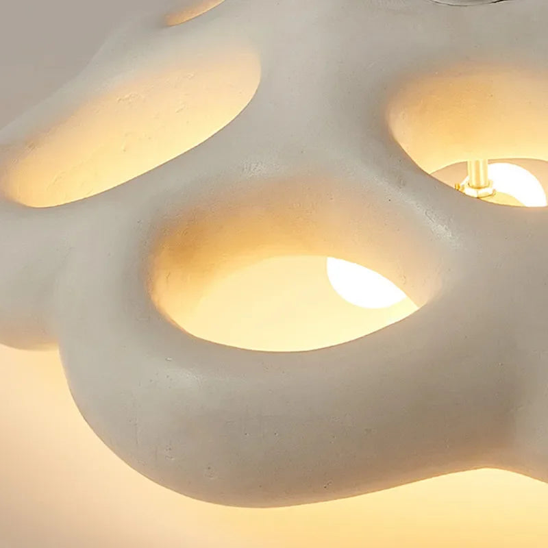 Nordic Minimalist Petal Wabi-Sabi LED Bedroom Ceiling Lamps Chandelier Living Dining Study Room Home Decor Ceiling Light Fixture - vue 6 sur 7