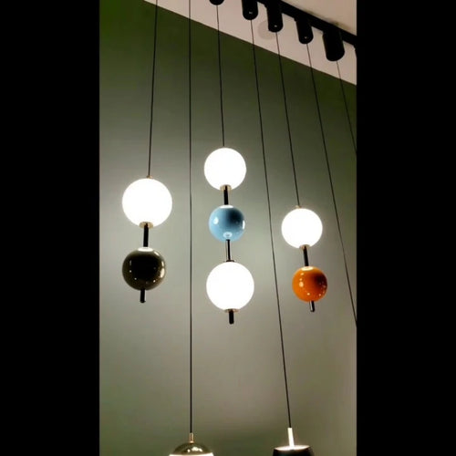 lampe suspendue led en verre avec fil réglable 4000k - vue 6 sur 12