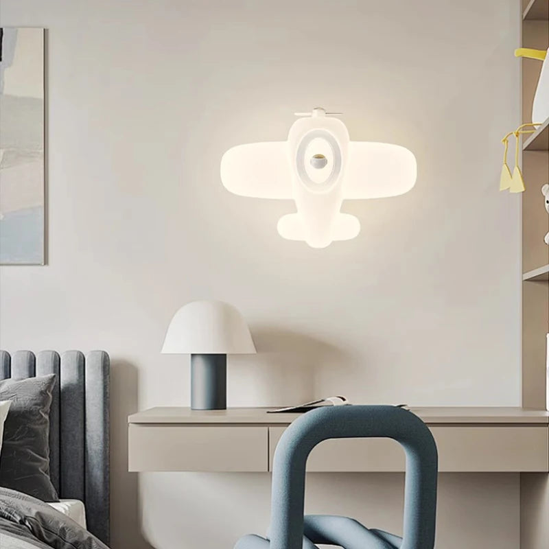 applique murale hélicoptère pour chambre d'enfant moderne et chaleureuse - vue 4 sur 16