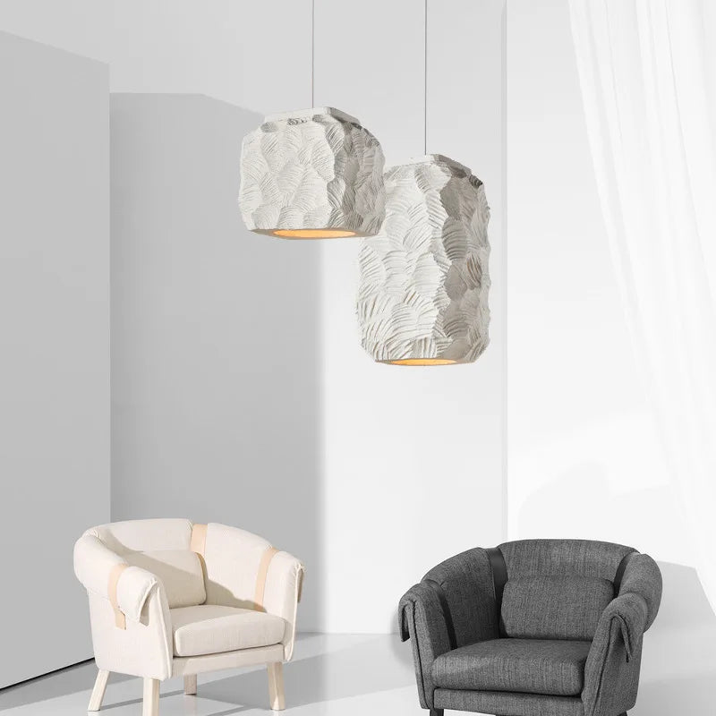 Nordique minimaliste Wabi Sabi vent E27 suspension LED lumières salle à manger Bar Loft chambre décor à la maison lustre luminaire suspendu