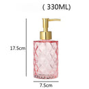 distributeur de savon liquide en verre portable pour salle de bain