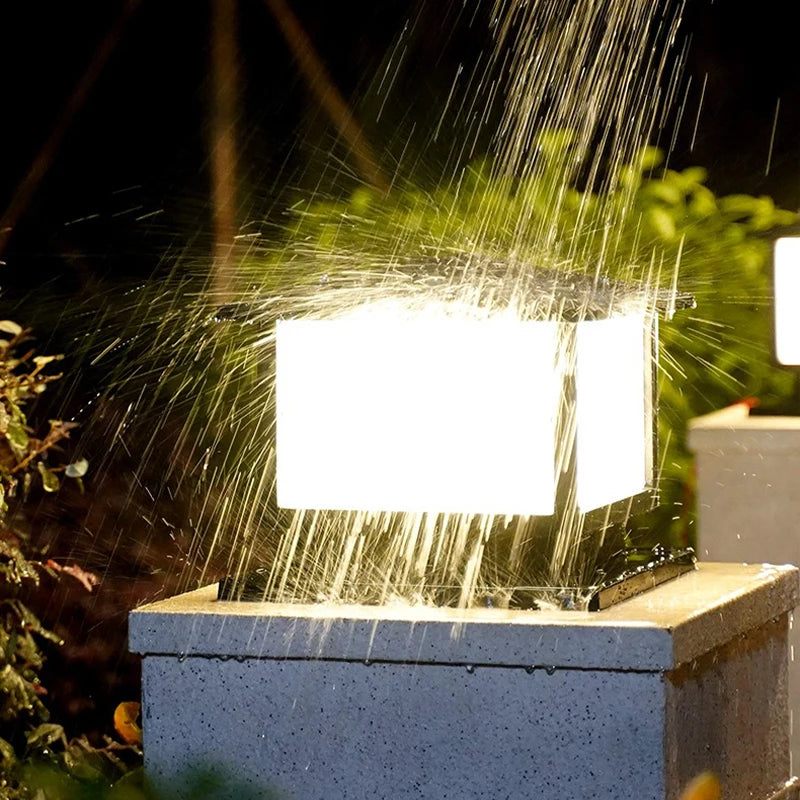 colonne lumineuse solaire à led avec télécommande pour extérieur - vue 4 sur 8