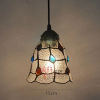 suspension tiffany vitrail pteris luminaire décoratif pour intérieur