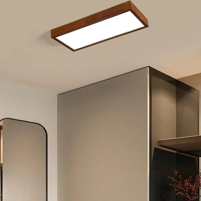 lustre à led moderne pour intérieur design en bois