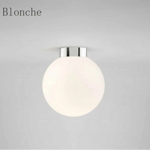 Plafonnier Led rond en forme de boule de verre - vue 5 sur 15
