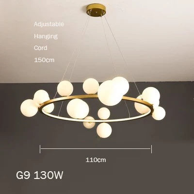 lustre en verre design moderne avec bulles pour intérieur élégant - vue 19 sur 18