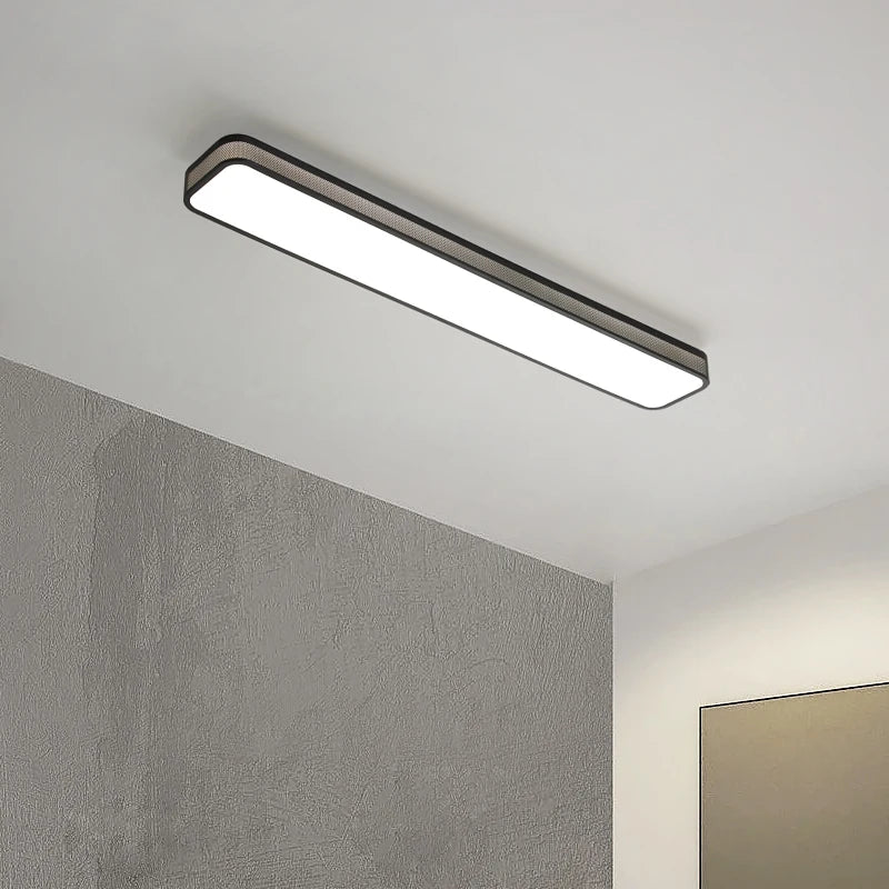 plafonnier led encastré rectangulaire minimaliste pour allée longue