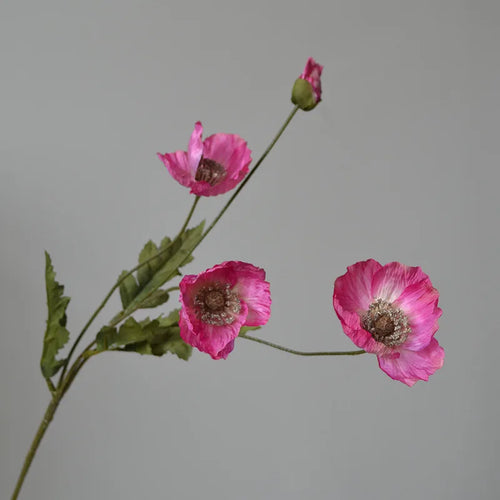 fleur artificielle coquelicot pour décoration de fête et jardin - vue 11 sur 18