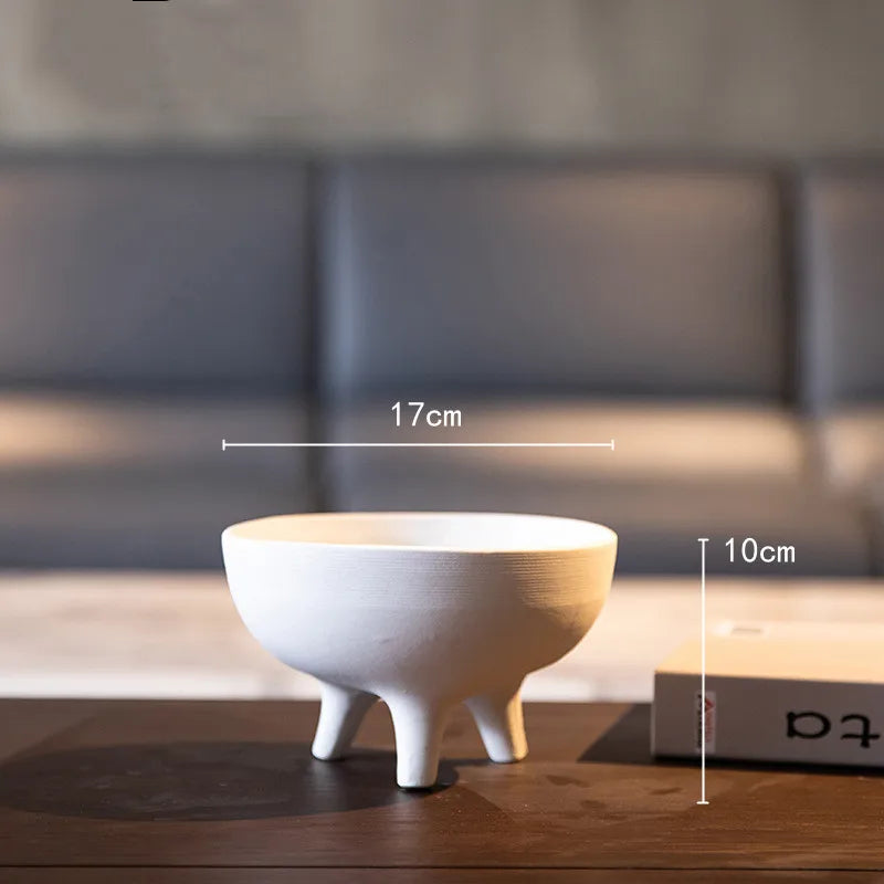 pot de fleurs en céramique trépied vase à fleurs rangement bureau - vue 10 sur 10