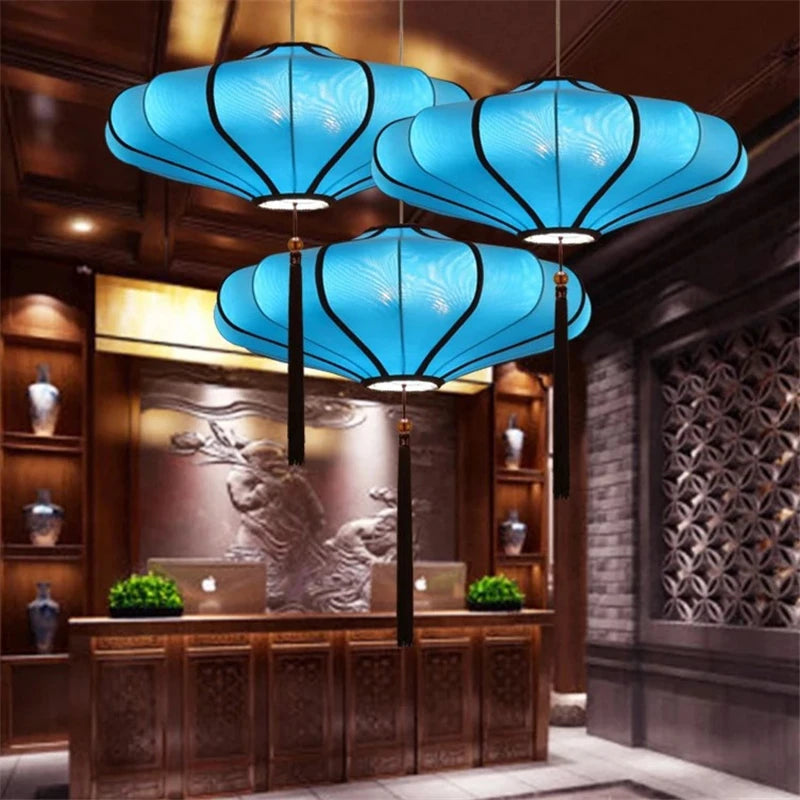 suspension style chinois dessinées à la main éclairage rétro