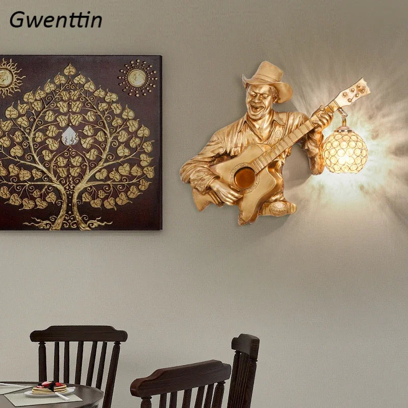 applique murale en résine décorative pour musiciens et chanteurs - vue 6 sur 10