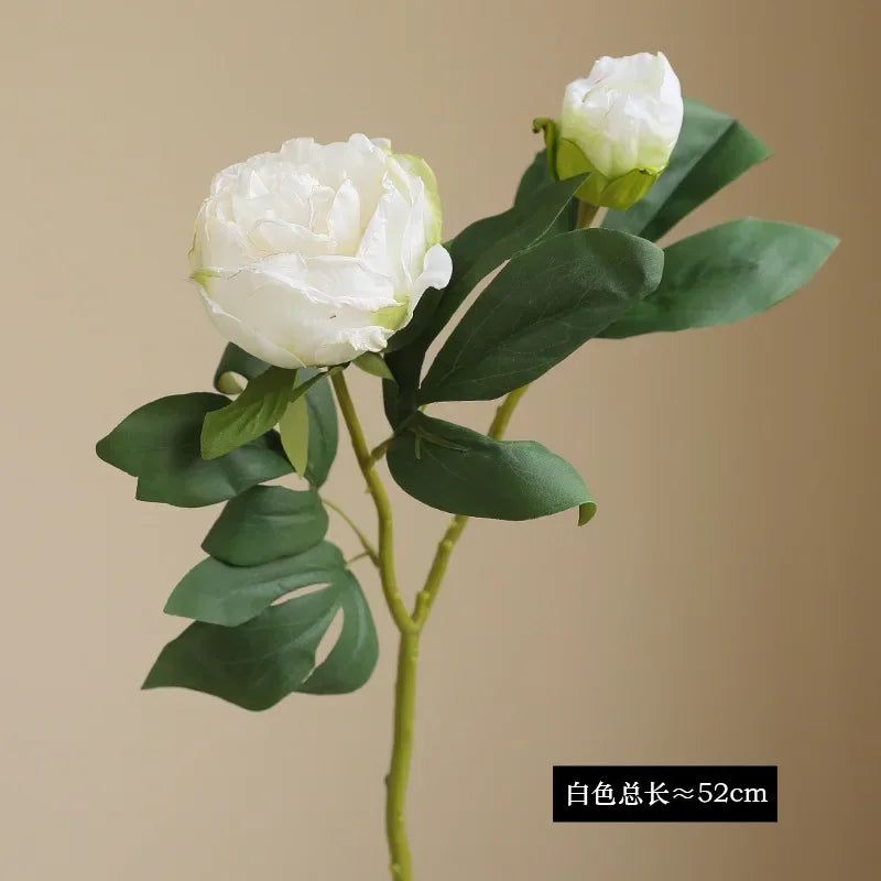 grandes fleurs artificielles de pivoine en soie pour décoration mariage - vue 8 sur 10