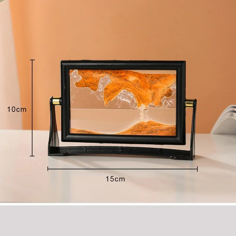 paysage de sable rotatif en verre 3D créatif décoratif
