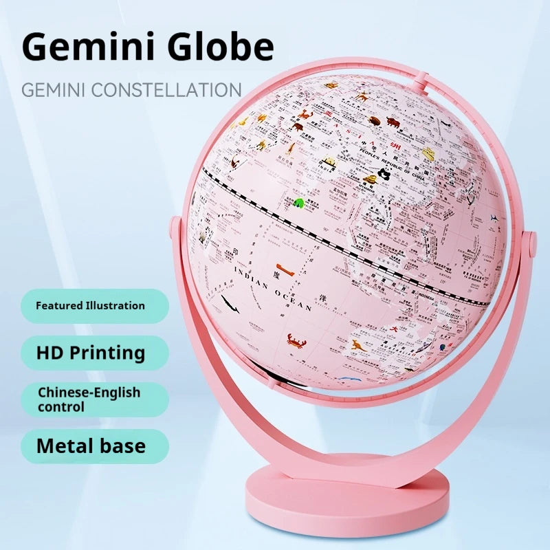 globe terrestre intelligent rotatif avec carte géographique décoratif éducatif - vue 7 sur 18