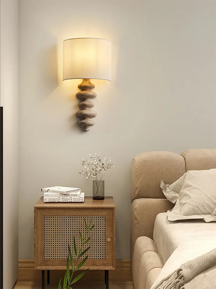 applique murale en bois massif style américain rétro - vue 5 sur 9