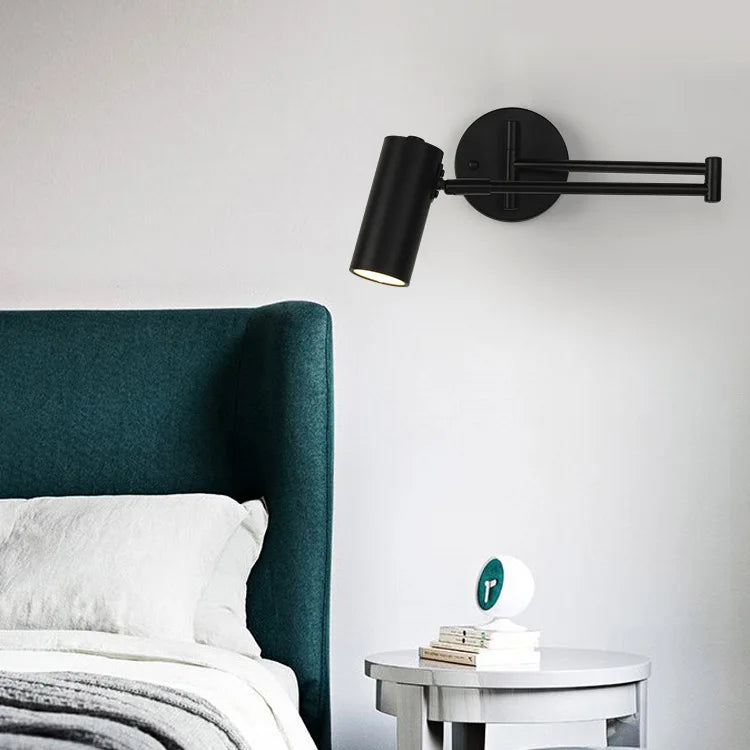applique murale led moderne en fer pour lecture et décoration - vue 4 sur 10