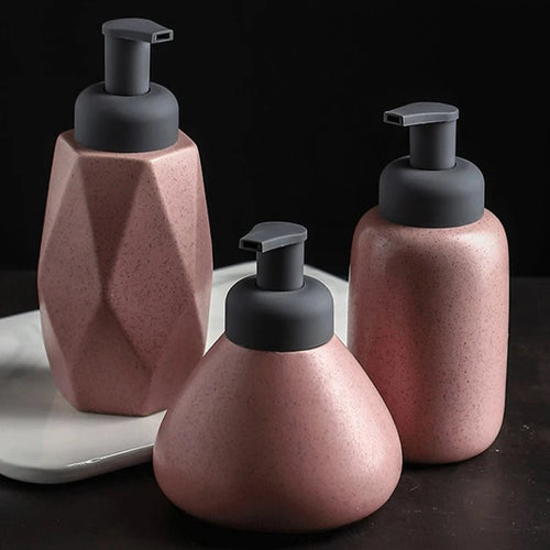 bouteille céramique distributeur savon liquide et gel douche - vue 2 sur 18