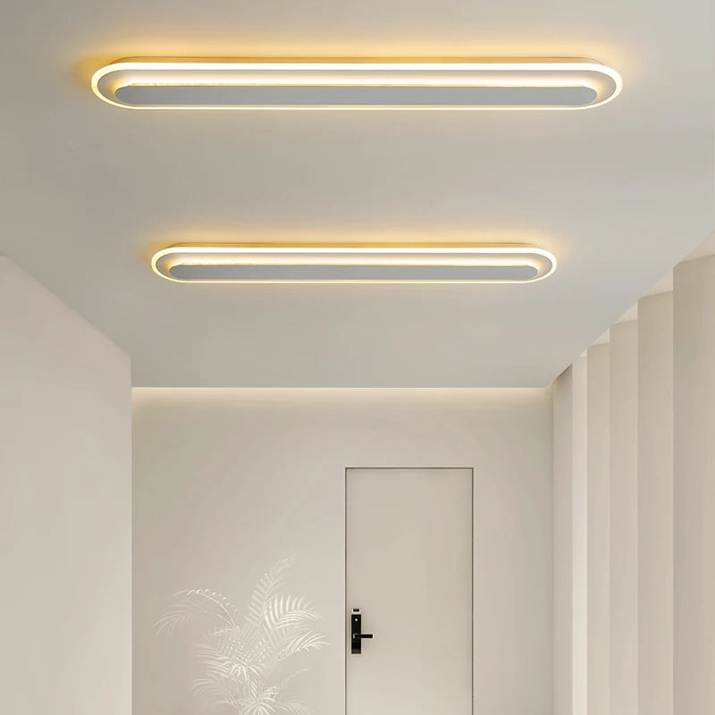 Longue bande Led allée couloir lustres moderne minimaliste minimaliste entrée porche lumière nordique créatif vestiaire plafonnier