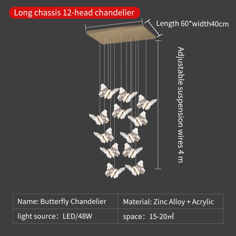 suspension en cristal nordique à led pour décoration moderne - vue 8 sur 18