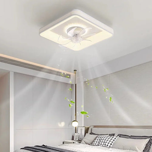 plafonnier led moderne avec ventilateur et télécommande décoratif pour la maison