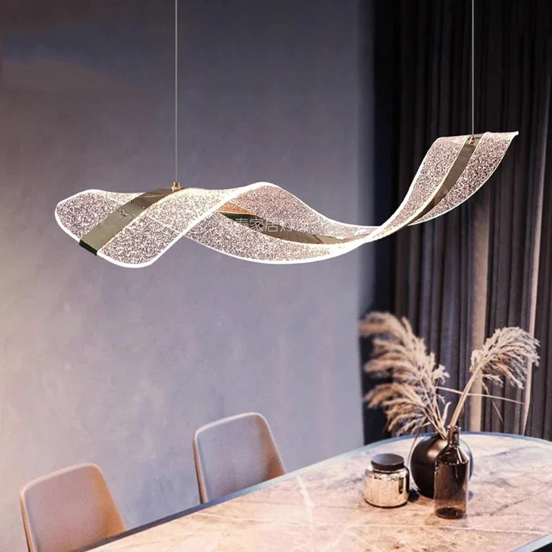 lustre spiralé design moderne pour hôtels bars et restaurants - vue 6 sur 7