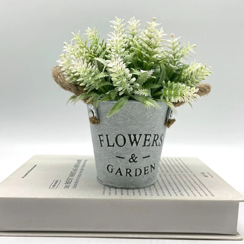 plante artificielle eucalyptus lavande en pot pour décoration intérieure - vue 9 sur 10