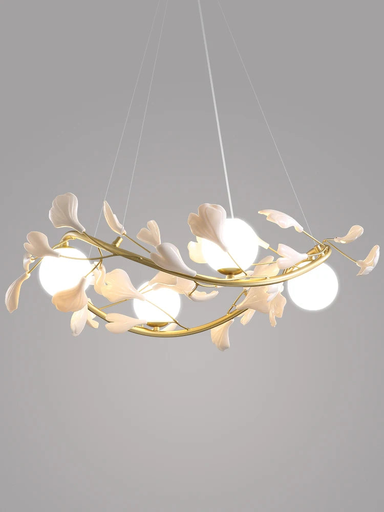 lustre ginkgo suspendu lumineux design moderne pour intérieur - vue 7 sur 8