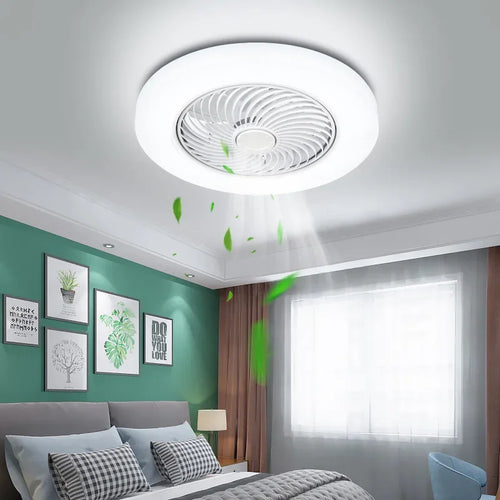 ventilateur de plafond intelligent bluetooth avec lumière télécommande - vue 5 sur 16