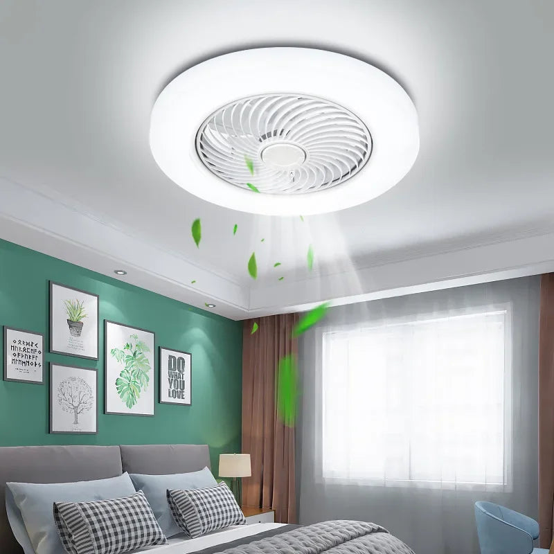 ventilateur de plafond intelligent bluetooth avec lumière télécommande - vue 4 sur 16