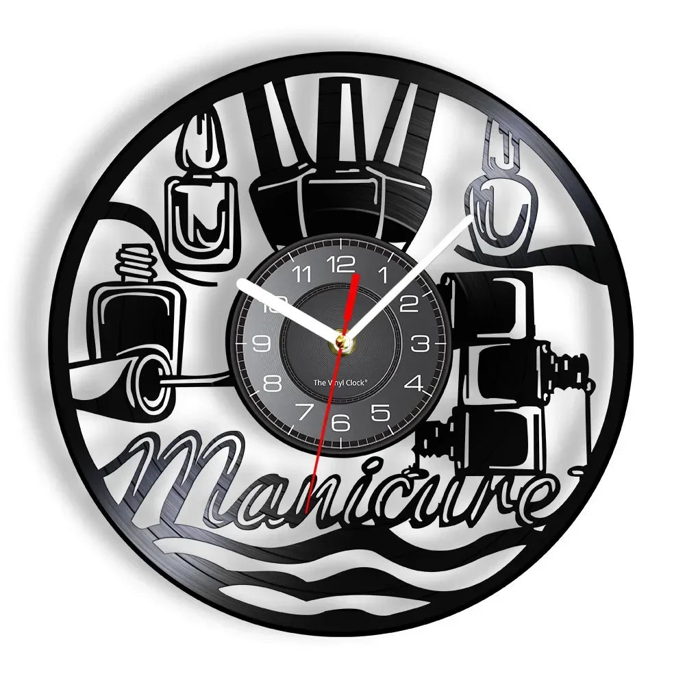 horloge murale vinyle pour salon de manucure et beauté - vue 24 sur 31