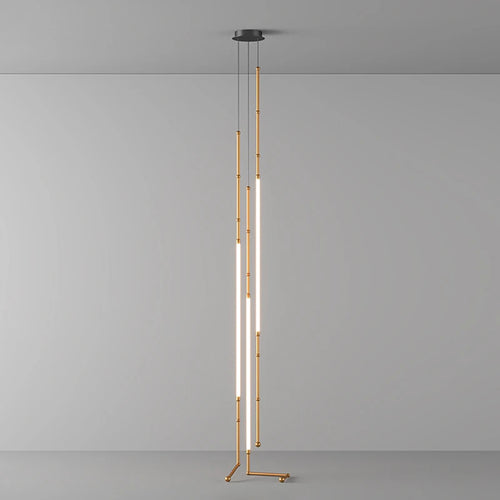 lustre art déco en métal noir avec éclairage led