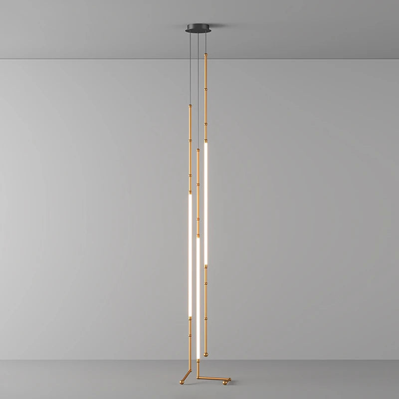 lustre art déco en métal noir avec éclairage led - vue 4 sur 16