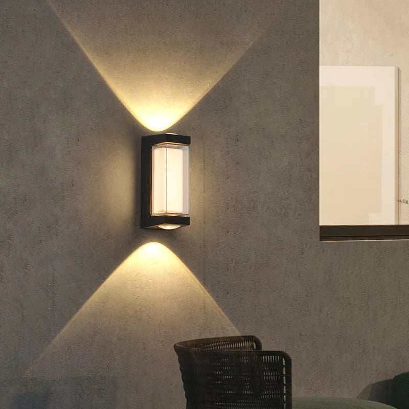 applique murale moderne led extérieure étanche pour jardin et couloir - vue 4 sur 16