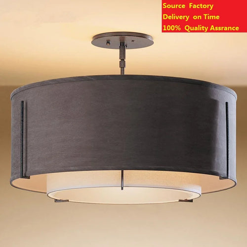 plafonnier led chinois en tissu artistique lampe décorative douce - vue 5 sur 8